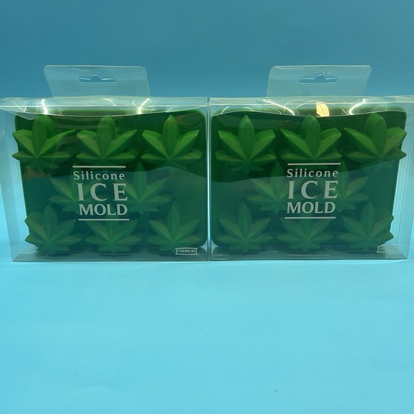 Streamline Imagined Other - Silicone Marijuana Ice Mold (Set of 2) Cannabis Leaf Weed Leaf Candy Mold